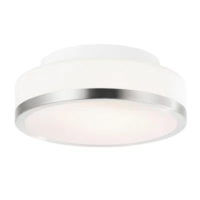 Cwi Lighting Frosted 1 Light Drum Shade Flush Mount With Satin Nickel Finish