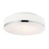 Cwi Lighting Frosted 2 Light Drum Shade Flush Mount With Satin Nickel Finish