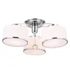 Cwi Lighting Frosted 3 Light Drum Shade Flush Mount With Chrome Finish In Multi