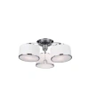 Cwi Lighting Frosted 3 Light Flush Mount In Chrome