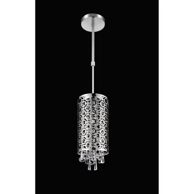 Cwi Lighting Galant 2 Light Drum Shade Mini Pendant With Chrome Finish