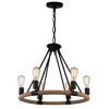 Cwi Lighting Ganges 6 Light Up Chandelier With Black Finish