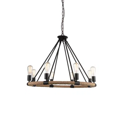 Cwi Lighting Ganges 8 Light Up Chandelier With Black Finish