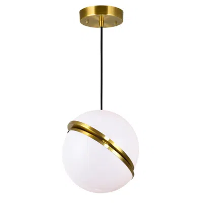 Cwi Lighting Gemini 1 Light Mini Pendant With Brass Finish