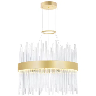 Cwi Lighting Genevieve Integrated Led 16in Medallion Gold Chandelier