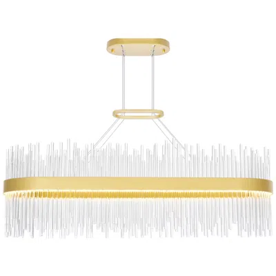 Cwi Lighting Genevieve Integrated Led 39in Medallion Gold Chandelier