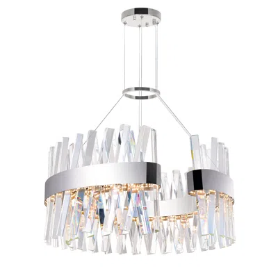 Cwi Lighting Glace Led Chandelier With Chrome Finish