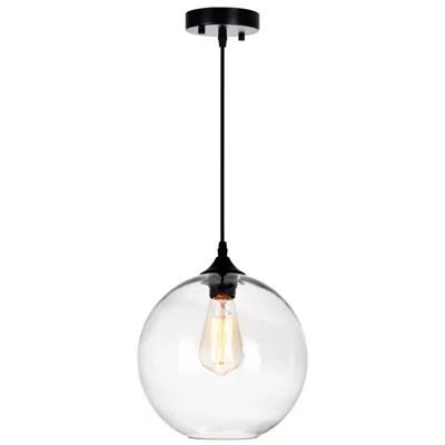 Cwi Lighting Glass 1 Light 10in Clear Down Mini Pendant