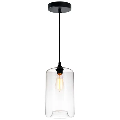 Cwi Lighting Glass 1 Light 7in Clear Down Mini Pendant