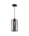 Cwi Lighting Glass 1 Light Down Mini Pendant In Black