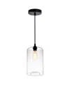 Shop Cwi Lighting Glass 1 Light Down Mini Pendant In Black
