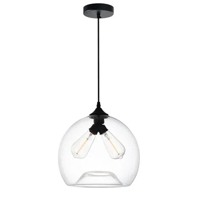 Cwi Lighting Glass 2 Light Down Mini Pendant With Clear Finish