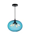 Cwi Lighting Glass 4 Light Down Pendant In Black