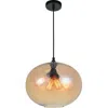 Cwi Lighting Glass 4 Light Down Pendant With Amber Finish
