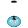 Cwi Lighting Glass 4 Light Down Pendant With Blue Finish