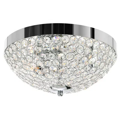 Cwi Lighting Globe 3 Light Bowl Flush Mount With Chrome Finish