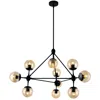 Cwi Lighting Glow 10 Light Chandelier With Black Finish
