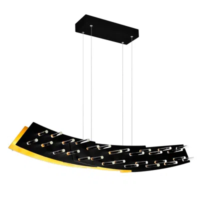Cwi Lighting Gondola Led Chandelier With Black Finish