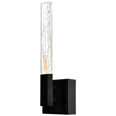 Cwi Lighting Greta Integrated Led 5in Black Wall Light With Handcrafted Glass