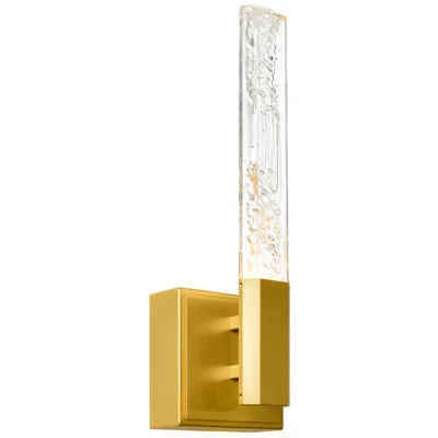Cwi Lighting Greta Integrated Led 5in Brass Wall Light With Handcrafted Glass