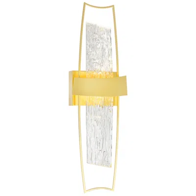 Cwi Lighting Guadiana Integrated Led 8in Satin Gold Wall Light With Handcrafted Glass