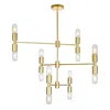 Cwi Lighting Hand Crank 12 Light Chandelier With Medallion Gold Finish