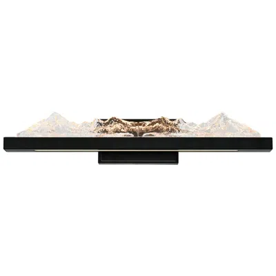 Cwi Lighting Himalayas Integrated Led 26in Black Vanity Light With Handcrafted Glass