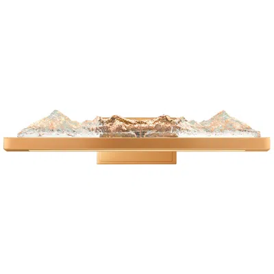 Cwi Lighting Himalayas Integrated Led 26in Brass Vanity Light With Handcrafted Glass
