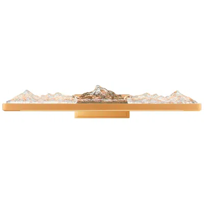 Cwi Lighting Himalayas Integrated Led 36in Brass Vanity Light With Handcrafted Glass