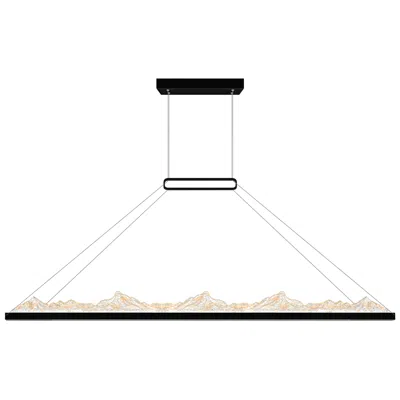 Cwi Lighting Himalayas Integrated Led 62in Black Chandelier With Handcrafted Glass