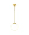 Cwi Lighting Hoops 1 Light Led Pendant In Satin Gold