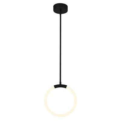Cwi Lighting Hoops 1 Light Led Pendant With Black Finish