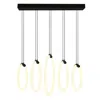 Cwi Lighting Hoops 5 Light Led Chandelier With Black Finish
