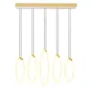 Cwi Lighting Hoops 5 Light Led Chandelier With Satin Gold Finish
