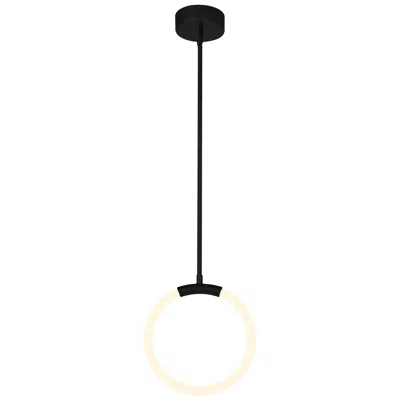 Cwi Lighting Hoops Integrated Led 10in Black Mini Pendant