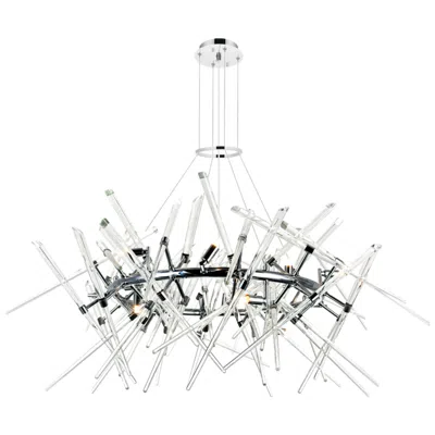 Cwi Lighting Icicle 12 Light 42in Chrome Chandelier