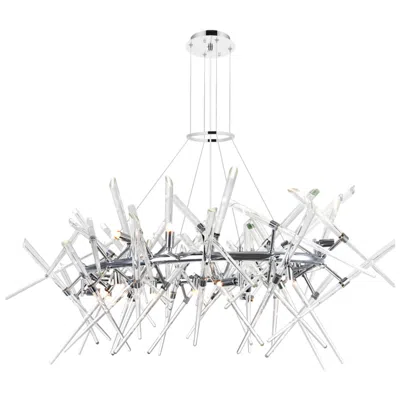 Cwi Lighting Icicle 12 Light 43in Chrome Chandelier