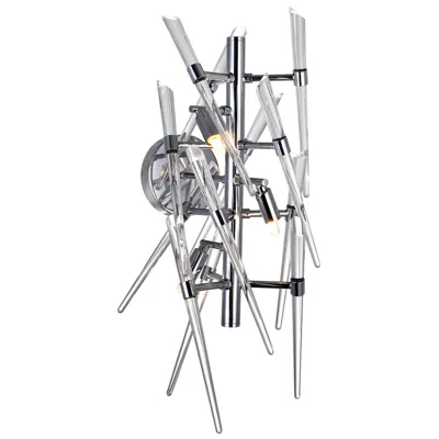 Cwi Lighting Icicle 3 Light 11in Chrome Wall Light