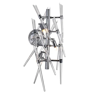 Cwi Lighting Icicle 3 Light Wall Light With Chrome Finish