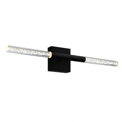 Cwi Lighting Integrated Led Vanity Light – For Bathroom, Powder Room, Bedroom – Dimmable, Modern Wall Fixture In Black