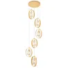 Cwi Lighting Iris 6 Light Pendant With Sun Gold Finish