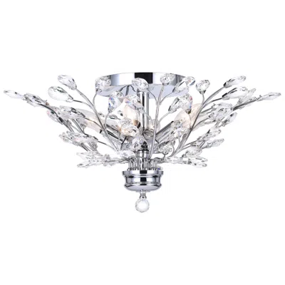 Cwi Lighting Ivy 6 Light 22in Chrome Flush Mount
