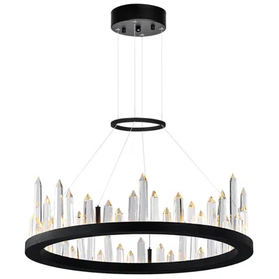 Cwi Lighting Juliette Integrated Led 24in Black Chandelier