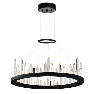 Cwi Lighting Juliette Led Chandelier With Black Finish Lumens 3744
