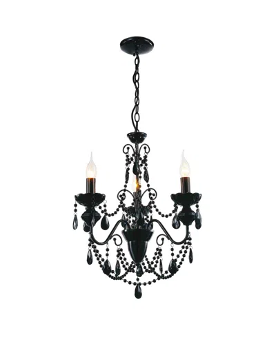 Cwi Lighting Keen 3 Light Up Chandelier In Black