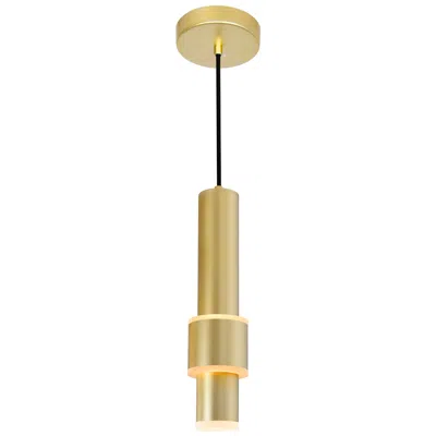 Cwi Lighting Lena Integrated Led 5in Satin Gold Mini Pendant