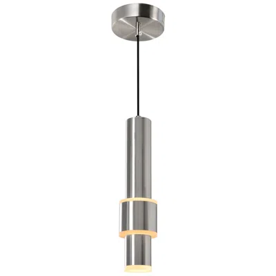 Cwi Lighting Lena Integrated Led 5in Satin Nickel Mini Pendant
