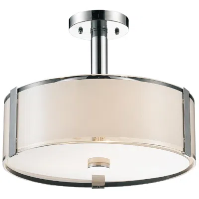 Cwi Lighting Lucie 4 Light 17in Chrome Round Drum Shade Chandelier