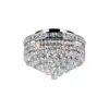 Cwi Lighting Luminous 3 Light Flush Mount With Chrome Finish