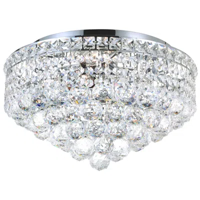 Cwi Lighting Luminous 5 Light 16in Chrome Flush Mount